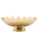 Handcrafted Brass Fruit Bowl, Peetal Pital Pittal Hitale Pittalam Decorative Center Table Bowl, Traditional Indian Dry Fruit & Dining Table Decor Bowl, Gold, 3.5 Inch, 1 Piece