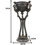 Antique Brass Nouveau Planter / Peetal Pittal Planter, Designer Brass Indoor & Pooja Decor, Brown, 15.5 Inch, 1 Piece