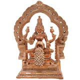 Handcrafted Bronze Mahalakshmi Idol, Panchaloha Shri Devi Thirumagal Kamala Lakshmi Murti, Kansa Kanchu Ashtadhatu South Indian Chola Art Statue, Gold, 5 Inch, 1 Piece