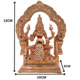 Handcrafted Bronze Mahalakshmi Idol, Panchaloha Shri Devi Thirumagal Kamala Lakshmi Murti, Kansa Kanchu Ashtadhatu South Indian Chola Art Statue, Gold, 5 Inch, 1 Piece