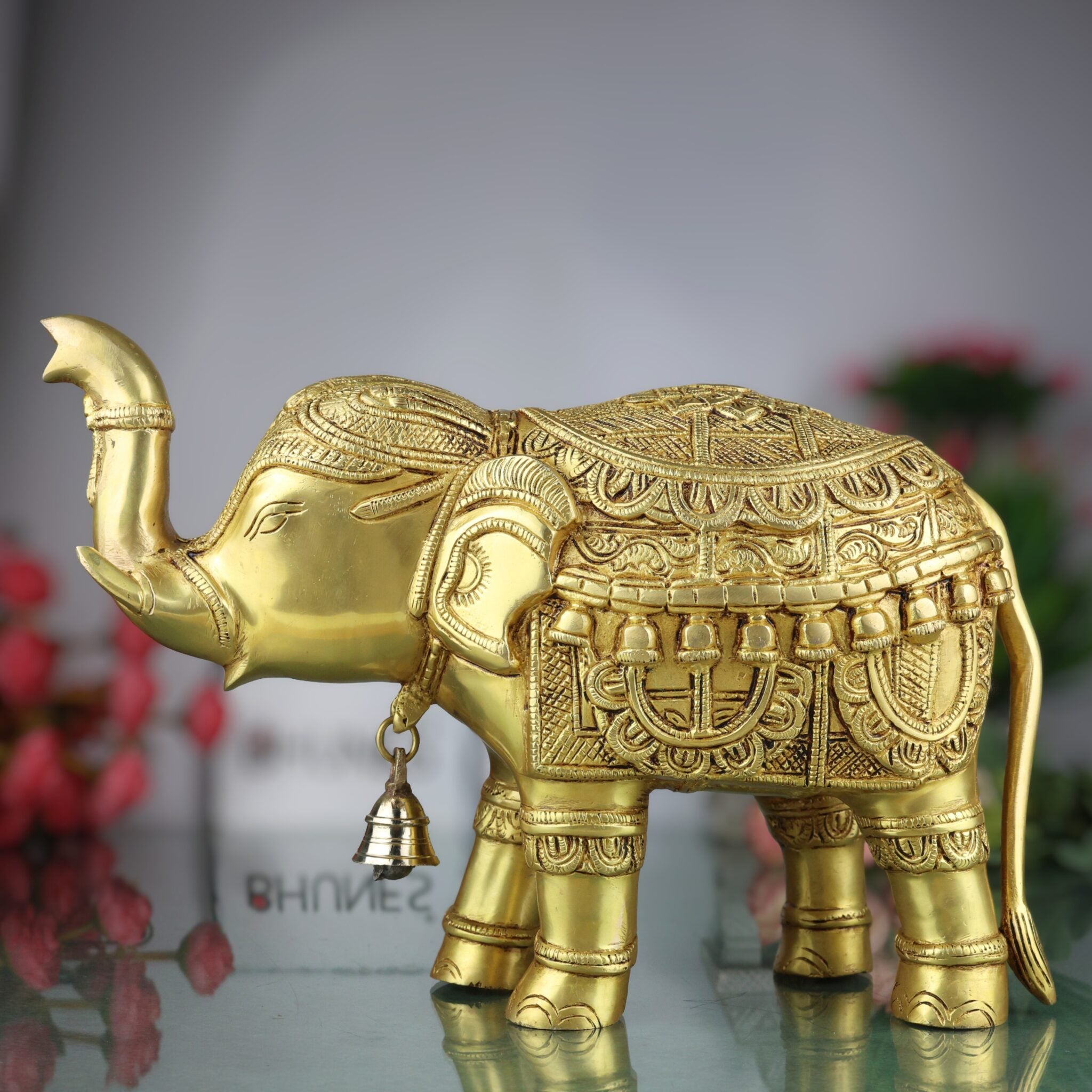 Brass Elephant Idol