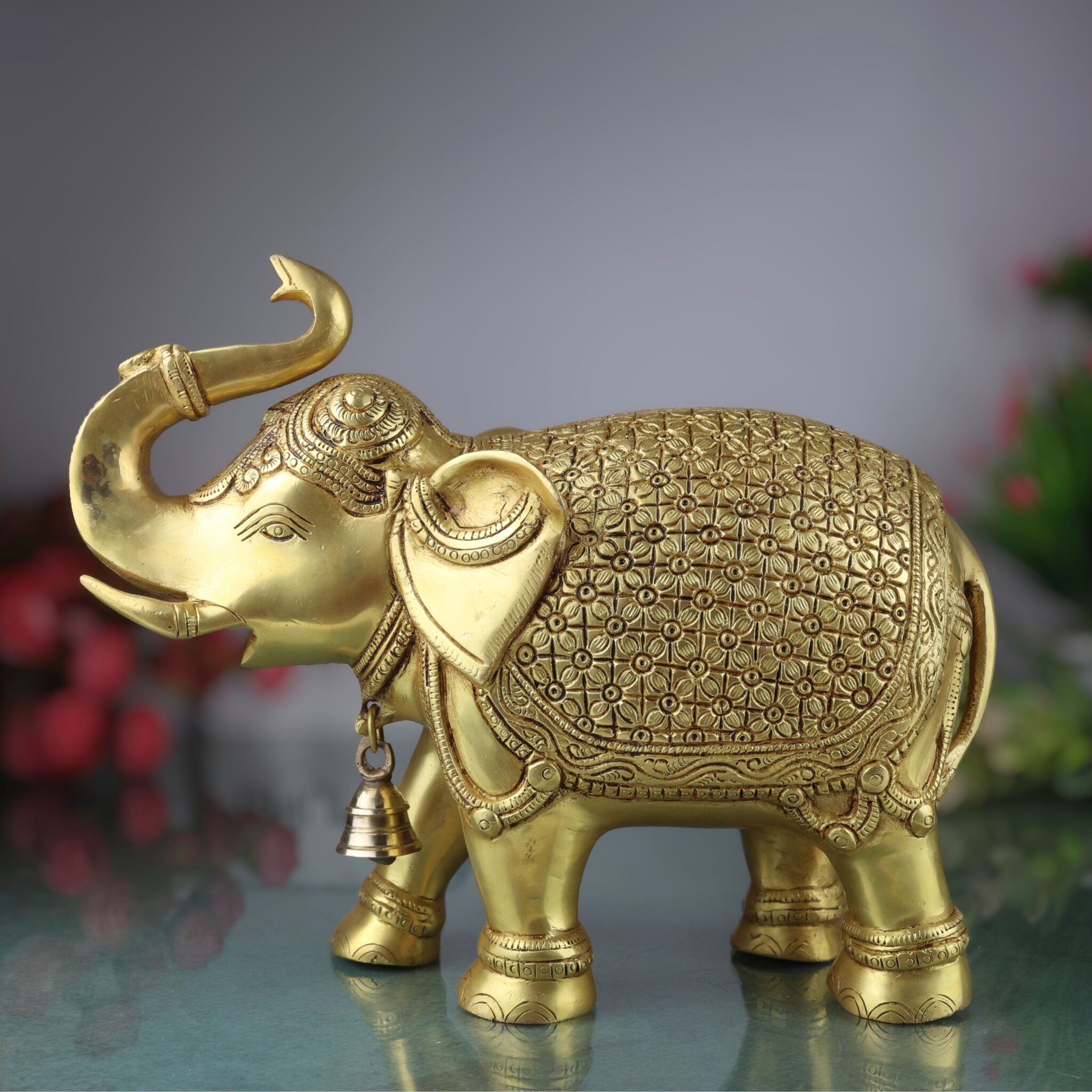 Brass Elephant Idol