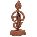 Copper Murugan Om Vel Idol, Subramanya Kartikeya Skanda Vel Symbol | Tamra Thamira Vel Murti for Pooja Decor Sculpture, Brown, 3 Inch, 1 Piece