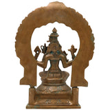 Bronze Raja Rajeshwari Idol Tripura Sundari Lalita Parameshwari Shodashi Mahatripurasundari Devi Sculpture | Traditional South Indian Goddess Statue for Home Temple Decor, Brown, 9.5 Inch, 1 Piece