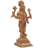 Bronze Vishnu Narayana Idol – Panchaloha Inspired Govinda Madhava Achyuta Padmanabha Murti for Home Temple, Spiritual Decor & South Indian Chola Art Craftsmanship, Gold, 6.5 Inch, 1 Piece