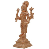 Bronze Vishnu Narayana Idol – Panchaloha Inspired Govinda Madhava Achyuta Padmanabha Murti for Home Temple, Spiritual Decor & South Indian Chola Art Craftsmanship, Gold, 6.5 Inch, 1 Piece