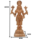 Bronze Vishnu Narayana Idol – Panchaloha Inspired Govinda Madhava Achyuta Padmanabha Murti for Home Temple, Spiritual Decor & South Indian Chola Art Craftsmanship, Gold, 6.5 Inch, 1 Piece
