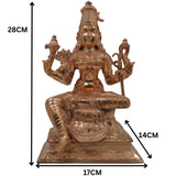 Bronze Raja Rajeshwari Idol | Sri Rajarajeshwari Tripura Sundari Lalita Parameshwari Shakti Devi Murti | Handcrafted Chola Art Panchaloha Style Sculpture for Pooja & Home Decor, Gold, 11 Inch, 1 Piece