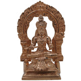 Bronze Annapurneshwari Annapurna Devi Idol | Traditional Panchaloha South Indian Parvati Sculpture for Home Temple Decor, Gold, 7 Inch, 1 Piece