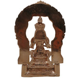 Bronze Annapurneshwari Annapurna Devi Idol | Traditional Panchaloha South Indian Parvati Sculpture for Home Temple Decor, Gold, 7 Inch, 1 Piece