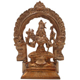 Bronze Raja Rajeshwari Idol | Sri Rajarajeshwari Tripura Sundari Lalita Parameshwari Shodashi Devi Murti | Traditional South Indian Handmade Temple Sculpture, Gold, 8.5 Inch, 1 Piece