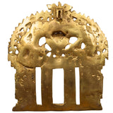 Brass Prabhavali Arch Wall Hanging for Temple & Home Decor, Prabhawal Prabhawali Frame,Traditional Makara Torana with Kirtimukha Aura Arch, Gold, 11 Inch, 1 Piece