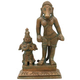 Bronze Varaha Swamy with Garuda Idol | Adi Varaha Perumal Panchaloha Chola Art Vishnu Avatar Sculpture, Brown, 4.5 Inch, 1 Piece