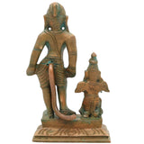 Bronze Varaha Swamy with Garuda Idol | Adi Varaha Perumal Panchaloha Chola Art Vishnu Avatar Sculpture, Brown, 4.5 Inch, 1 Piece