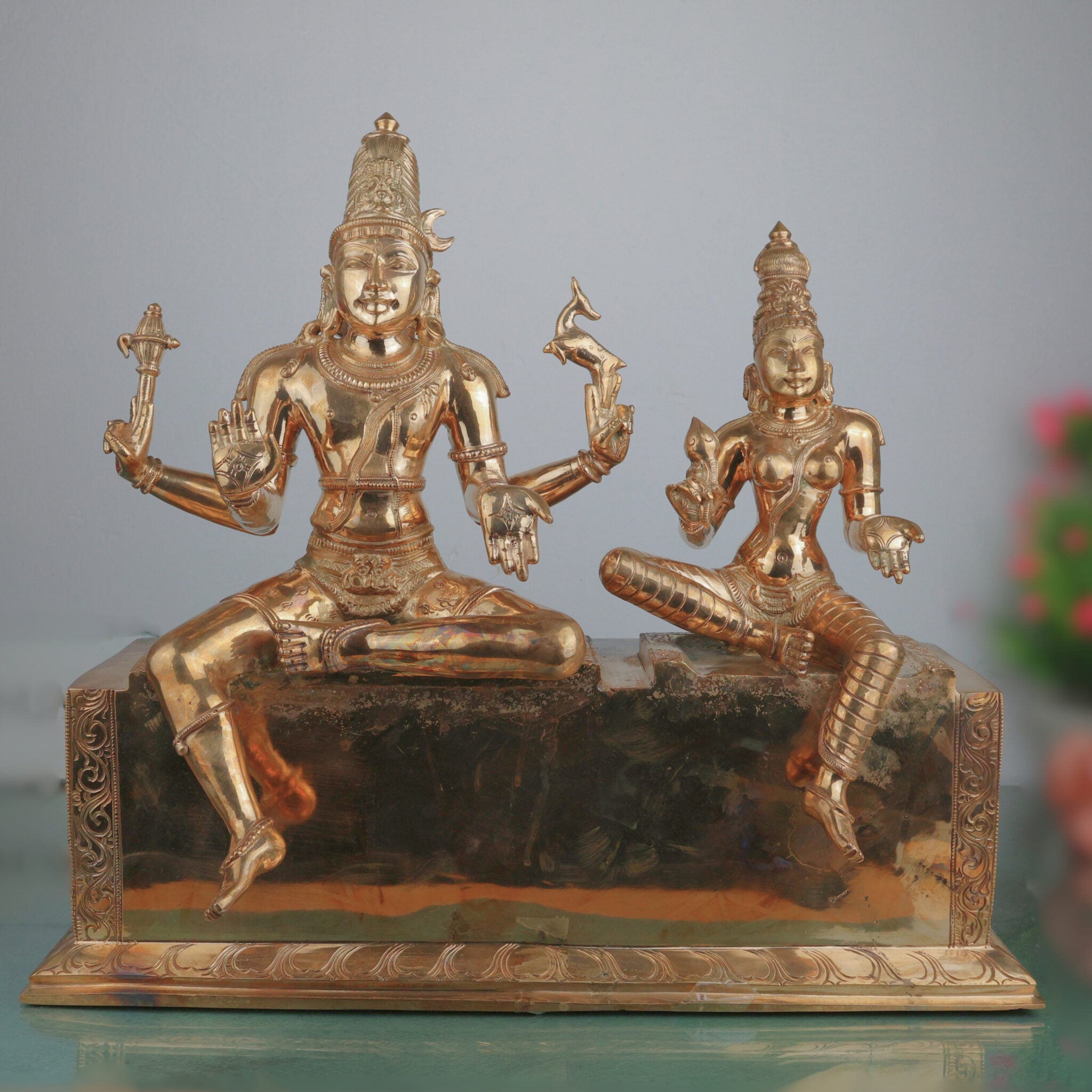 Bronze Shiva Parvati Idol