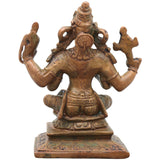 Bronze Hayagriva Idol, Hayagreeva Murti,  Handcrafted Vidya Hayagriva Vigraham, Knowledge & Wisdom Deity Statue for Pooja Room, Study Table, Temple Decor, Brown, 3 Inch, 1 Piece