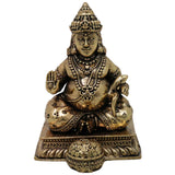 Brass Kubera Idol Dhanadhipati Kuvera Yaksharaja Vaishravana Wealth God Murti for Puja Decor Gifts, Gold, 3 Inch, 1 Piece