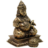 Brass Kubera Idol Dhanadhipati Kuvera Yaksharaja Vaishravana Wealth God Murti for Puja Decor Gifts, Gold, 3 Inch, 1 Piece