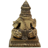 Brass Kubera Idol Dhanadhipati Kuvera Yaksharaja Vaishravana Wealth God Murti for Puja Decor Gifts, Gold, 3 Inch, 1 Piece