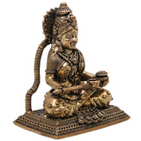 Brass Annapurneshwari Idol, Annapurna Devi Annada Goddess Murti for Home Pooja & Decor, Gold, 2 Inch, 1 Piece