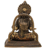 Brass Annapurneshwari Idol, Annapurna Devi Annada Goddess Murti for Home Pooja & Decor, Gold, 2 Inch, 1 Piece