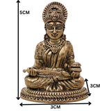 Brass Annapurneshwari Idol, Annapurna Devi Annada Mata Peetal Murti for Home Puja & Decor, Gold, 2.5 Inch, 1 Piece