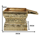 Brass Abhisheka Patra, Soma Sutra Abhishekam Vessel, Shivling Abhisheka Kalasha Kumbha Lota for Temple & Home Pooja, Gold, 6.5 Inch, 1 Piece