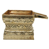 Brass Abhisheka Patra for Shivling Abhishekam, Handcrafted Peetal Pittal Abhishekam Patram Pooja Vessel for Lord Shiva Mahadev Rituals, Gold, 5 Inch, 1 Piece