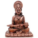 Copper Annapurna Idol, Handcrafted Tamra Annapurneshwari Devi Murti, Annada Annalakshmi Mini Vigraham for Pooja & Home Temple, Brown, 1.5 Inch, 1 Piece