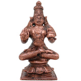 Copper Dhanvantari Murti, Lord Dhanwantri Ayurvedic God Idol, Tamra Dhanvantari Vigraha for Health, Pooja & Home Decor, Brown, 3.5 Inch, 1 Piece