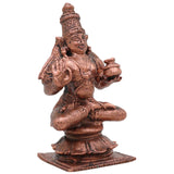 Copper Dhanvantari Murti, Lord Dhanwantri Ayurvedic God Idol, Tamra Dhanvantari Vigraha for Health, Pooja & Home Decor, Brown, 3.5 Inch, 1 Piece