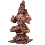 Copper Dhanvantari Murti, Lord Dhanwantri Ayurvedic God Idol, Tamra Dhanvantari Vigraha for Health, Pooja & Home Decor, Brown, 3.5 Inch, 1 Piece