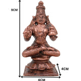 Copper Dhanvantari Murti, Lord Dhanwantri Ayurvedic God Idol, Tamra Dhanvantari Vigraha for Health, Pooja & Home Decor, Brown, 3.5 Inch, 1 Piece