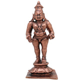 Copper Vitthal Idol, Handcrafted Vithoba Panduranga Murti, Tamra Pandharinath Vigraham for Home Puja Decor, Brown, 3 Inch, 1 Piece