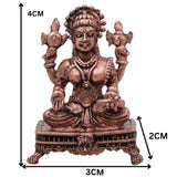 Copper Lakshmi Idol, Handcrafted Mahalakshmi Tamraloha Murti, Sri Devi Padmavati Kamala Vigraham for Pooja & Prosperity, Brown, 1.5 Inch, 1 Piece