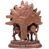 Copper Kamadhenu Idol, Surabhi Nandini Gau Mata Vigraham, Tamra Kamadenu Murti for Pooja Home Decor Gift, Brown, 1.5 Inch, 1 Piece