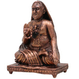 Copper Raghavendra Swamy Idol, Sri Guru Rayaru Mantralaya Vigraham,Tamra Raghavendra Swami Murti for Home Pooja & Decor, Brown, 3 Inch, 1 Piece