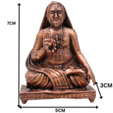 Copper Raghavendra Swamy Idol, Sri Guru Rayaru Mantralaya Vigraham,Tamra Raghavendra Swami Murti for Home Pooja & Decor, Brown, 3 Inch, 1 Piece
