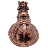 Copper Nandi Idol,Tamra Nandikeshwara Basava Vrishabha Murti, Shiva Vahana Puja Sculpture for Home Temple Decor, Brown, 1 Inch, 1 Piece