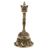 Brass Garuda Bell Idol, Handcrafted Garuda Ghanta, Vishnu Vahana Garudadev Pooja Temple Bell for Home Mandir & Spiritual Decor, Gold, 4.5 Inch, 1 Piece