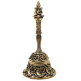 Brass Garuda Bell Idol, Handcrafted Garuda Ghanta, Vishnu Vahana Garudadev Pooja Temple Bell for Home Mandir & Spiritual Decor, Gold, 4.5 Inch, 1 Piece