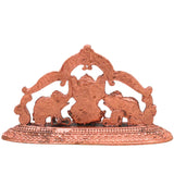 Copper Gaja Lakshmi Idol, Handcrafted Tamra Gajalakshmi Vigraham, Kamala Padma Lakshmi Murti for Pooja, Home Decor & Auspicious Gifts, Brown, 1.5 Inch, 1 Piece