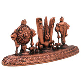 Copper Shankha Chakra Namam Balaji Symbols Idol, Handcrafted Sri Venkateswara Srinivasa Govinda Perumal Thirumal Puja Murti for Home Temple Decor & Gifts, Brown, 1 Inch, 1 Piece