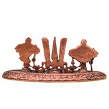 Copper Shankha Chakra Namam Balaji Symbols Idol, Handcrafted Sri Venkateswara Srinivasa Govinda Perumal Thirumal Puja Murti for Home Temple Decor & Gifts, Brown, 1 Inch, 1 Piece