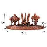 Copper Shankha Chakra Namam Balaji Symbols Idol, Handcrafted Sri Venkateswara Srinivasa Govinda Perumal Thirumal Puja Murti for Home Temple Decor & Gifts, Brown, 1 Inch, 1 Piece
