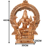 Bronze Varaha Lakshmi Idol, Handcrafted Varahalakshmi Devi Panchaloha Vigraham, South Indian Chola Art Wealth Prosperity Pooja Murti, Gold, 15.5 Inch, 1 Piece