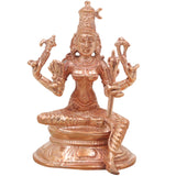 Bronze Rajarajeshwari Idol, Handcrafted Chola Style Lalita Tripurasundari Murti for Pooja, Home Decor & Gifting, Gold, 3 Inch, 1 Piece
