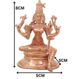 Bronze Rajarajeshwari Idol, Handcrafted Chola Style Lalita Tripurasundari Murti for Pooja, Home Decor & Gifting, Gold, 3 Inch, 1 Piece