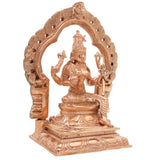 Bronze Sri Raja Rajeshwari Devi Idol, Lalita Tripurasundari Panchaloha Vigraham, Handcrafted Chola Art Shakti Murti for Pooja & Temple Worship, Gold, 5 Inch, 1 Piece