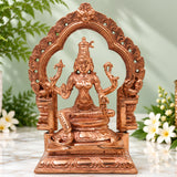 Bronze Bhuvaneshwari Devi Idol, Adi Parashakti Mahavidya Bhuvaneshvari Panchaloha Shakti Vigraham, Tripura Sundari Rajarajeshwari Murti, Gold, 5 Inch, 1 Piece